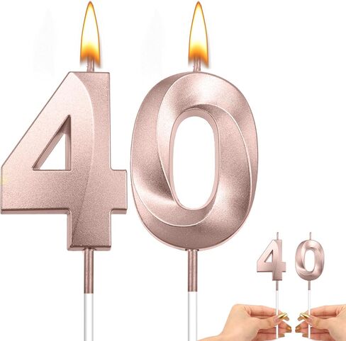 شموع عيد الميلاد الأربعين، شموع عيد الميلاد السوداء، زينة كعكة عيد الميلاد الأربعين، زينة عيد الميلاد الأربعين السعيدة، شموع عيد الميلاد السوداء لكعكة قذرة 40 زينة عيد ميلاد لحفلة عيد ميلادها الأربعين in Kuwait
