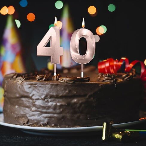شموع عيد الميلاد الأربعين، شموع عيد الميلاد السوداء، زينة كعكة عيد الميلاد الأربعين، زينة عيد الميلاد الأربعين السعيدة، شموع عيد الميلاد السوداء لكعكة قذرة 40 زينة عيد ميلاد لحفلة عيد ميلادها الأربعين in Kuwait