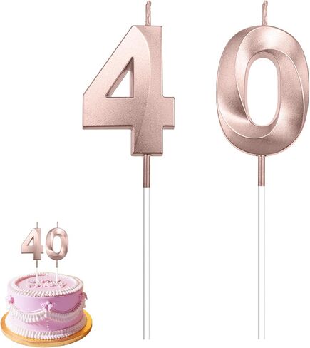 شموع عيد الميلاد الأربعين، شموع عيد الميلاد السوداء، زينة كعكة عيد الميلاد الأربعين، زينة عيد الميلاد الأربعين السعيدة، شموع عيد الميلاد السوداء لكعكة قذرة 40 زينة عيد ميلاد لحفلة عيد ميلادها الأربعين in Kuwait