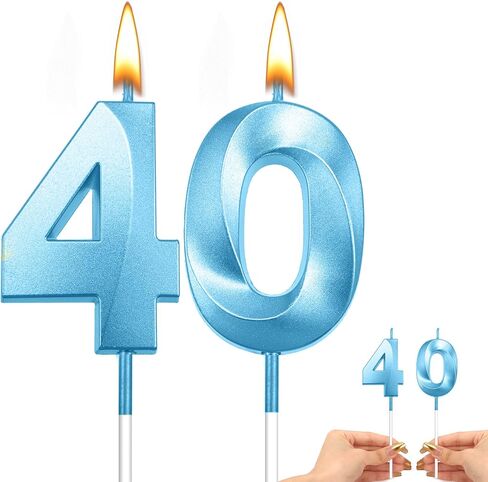 شموع عيد الميلاد الأربعين، شموع عيد الميلاد السوداء، زينة كعكة عيد الميلاد الأربعين، زينة عيد الميلاد الأربعين السعيدة، شموع عيد الميلاد السوداء لكعكة قذرة 40 زينة عيد ميلاد لحفلة عيد ميلادها الأربعين in Kuwait
