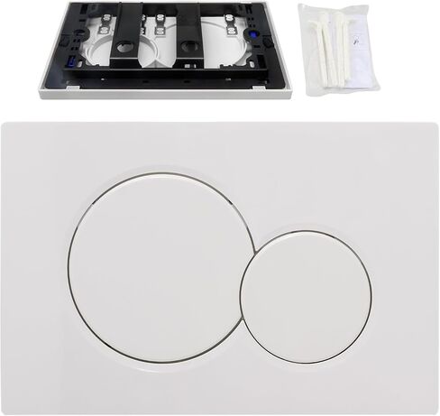 Dual Flush Actuator Plate for Wall Hung Toilet tank, Compatible with Geberit Sigma01 115.770.21.5 Hidden Water Tank Panel with Dual Flush Buttons, Durable Plastic Flush Plate in Saudi Arabia