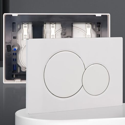 Dual Flush Actuator Plate for Wall Hung Toilet tank, Compatible with Geberit Sigma01 115.770.21.5 Hidden Water Tank Panel with Dual Flush Buttons, Durable Plastic Flush Plate in Saudi Arabia