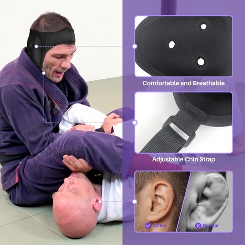 Adjustable Wrestling Headgear for BJJ Wrestling Sparring MMA Grappling and Training Wrestling Ear Guard and Cauliflower Protection Helmet in Saudi Arabia