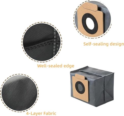 Vacuum Accessories For Eufy X10 Pro Omni Cleaner Robot-14 PCS(1 Main Brush+4 Mop Pads+4 Side Brush+2 Hepa Filter+3 Dust Bag) … in Saudi Arabia