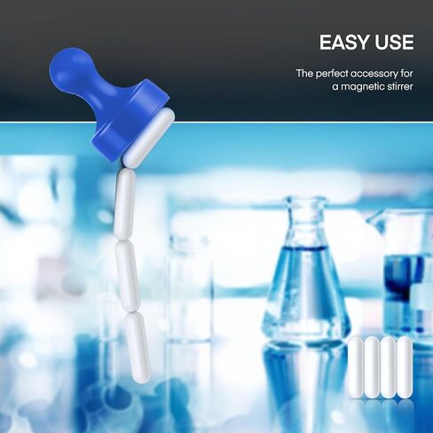4 Pcs 30mm(1.8 inch) PTFE Magnetic Stirrer Mixer Stir Bar,Laboratory Bar,Stir Plate Bar + Blue Stir Bar Retriever, Magnetic Retriever in Saudi Arabia