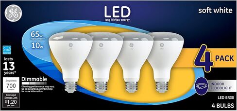 GE Refresh LED Indoor Floodlight Bulbs, HD Light, 10.5 Watt (65 Watt Equivalent) Daylight, Medium Base, Dimmable (2 Pack) in Saudi Arabia