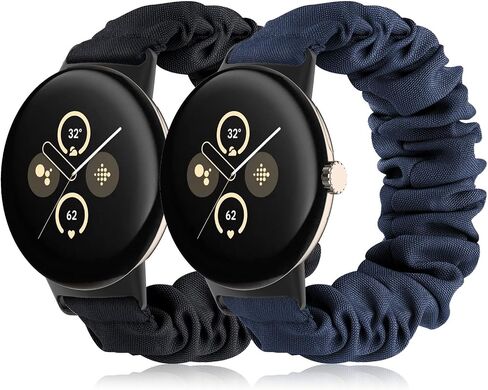 Bands Compatible with Google Pixel Watch 2 /Pixel Watch Band,Elastic Fabric Watch Band,Scrunchie Strap Replacement Watch Bands For Women(2 Pack) in Saudi Arabia