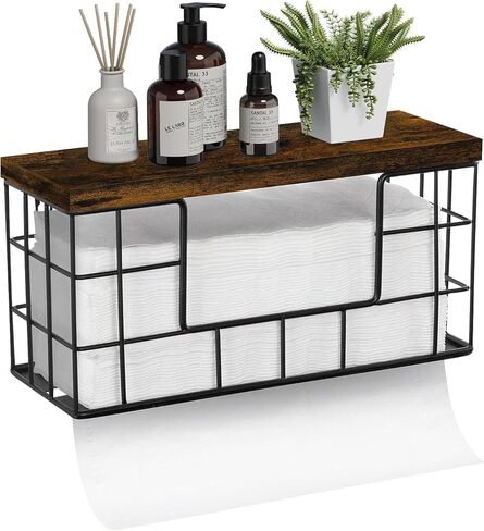 موزع المناشف الورقية الخشبي على الحائط، موزع المناشف الورقية المعدنية مع غطاء خشبي، طية C تجارية، طية Z، موزع مناشف ورقية ثلاثي الطي، حامل مناشف ورقية مثبت على الحائط للحمام والمطبخ in Kuwait