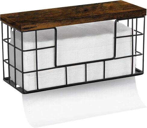 موزع المناشف الورقية الخشبي على الحائط، موزع المناشف الورقية المعدنية مع غطاء خشبي، طية C تجارية، طية Z، موزع مناشف ورقية ثلاثي الطي، حامل مناشف ورقية مثبت على الحائط للحمام والمطبخ in Kuwait