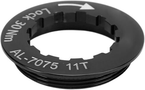 VBESTLIFE Cassette Lockring, Bike Flywheel Lock Cover Aluminum Alloy Cassette Flywheel Locking Cover for MTB Road Bike(Black) in Saudi Arabia
