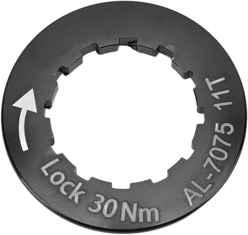 VBESTLIFE Cassette Lockring, Bike Flywheel Lock Cover Aluminum Alloy Cassette Flywheel Locking Cover for MTB Road Bike(Black) in Saudi Arabia