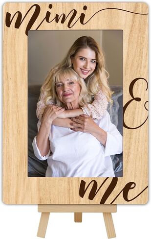 إطار صور DETIHO مقاس 4×6، إطار صورة خشبي صغير مع حامل حامل، إطار صور Gigi & Me، هدايا عيد الأجداد، عمودي-A16 in Kuwait