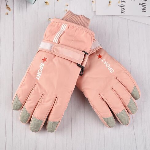 Winter-Ski-Gloves for Kids - Waterproof Warm Snow Gloves Cold-Weather Non-Slip for Skiing-Snowboarding Outdoor Sports in Saudi Arabia