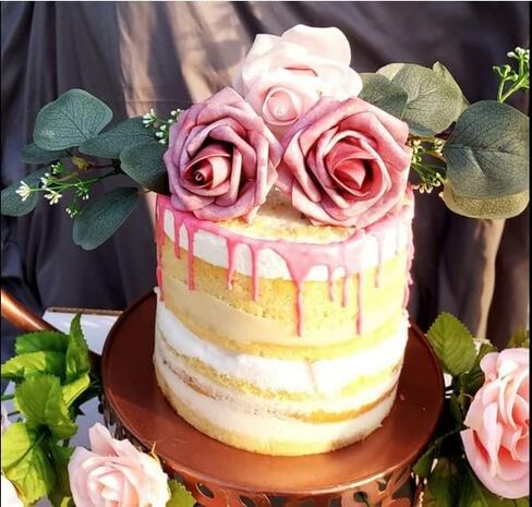 زهور الحرير، زهور الزفاف، الزهور الاصطناعية، مجموعة كومبو من الزهور مع سيقان لترتيبات الزهور DIY باقات الزفاف وحفلات المنزل وديكور استحمام الطفل (وردي مغبر) in Kuwait