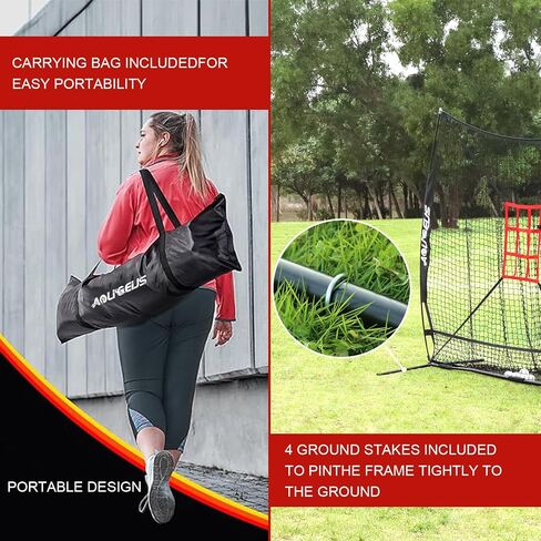 7'X7' Baseball Softball Practice Net,Pitching Net,Batting Net,with Large Ball Collection System,Baseball Pitching Kit - Batter Dummy,Bonus Strike Zone in Kuwait