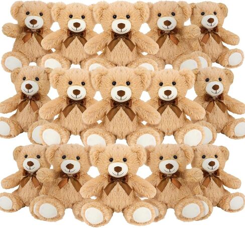 3 عبوات من الدببة السائبة، 11 بوصة دمية دب محشوة حيوانات كبيرة الحجم لتزيين حمام الطفل ومفضلاته، بالجملة الدببة المحشوة بالجملة للأطفال والمراهقين والبنات باللون البني الفاتح in Kuwait