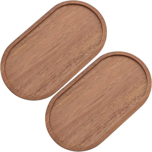 GORGECRAFT Salt and Pepper Mill Tray Wooden Pepper Grinder Rest Holder Dining Table Protector Shakers Salt Accessories for 2 Mills Kitchen Storage Home Decoration Crafts Black 6.3x3.19inch in Saudi Arabia