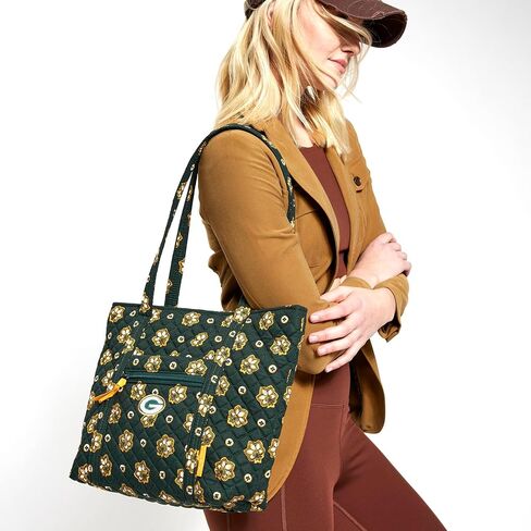 حقيبة Vera Bradley للسيدات من القطن NFL Small Vera Tote (تتوفر فرق متعددة) in Saudi Arabia