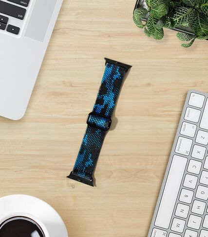 أحزمة ساعة أبل من النايلون للجنسين - iWatch 1/2/3/4/5/6/7/8/9/SE/Ultra 2 حزام لـ 38 ملم/40 ملم/41 ملم/42 ملم/44 ملم/45 ملم/49 ملم - 1/4/6 /8 مجموعة متنوعة من المنتجات in Kuwait