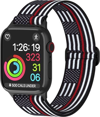 أحزمة ساعة أبل من النايلون للجنسين - iWatch 1/2/3/4/5/6/7/8/9/SE/Ultra 2 حزام لـ 38 ملم/40 ملم/41 ملم/42 ملم/44 ملم/45 ملم/49 ملم - 1/4/6 /8 مجموعة متنوعة من المنتجات in Kuwait