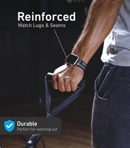أحزمة ساعة أبل من النايلون للجنسين - iWatch 1/2/3/4/5/6/7/8/9/SE/Ultra 2 حزام لـ 38 ملم/40 ملم/41 ملم/42 ملم/44 ملم/45 ملم/49 ملم - 1/4/6 /8 مجموعة متنوعة من المنتجات in Saudi Arabia