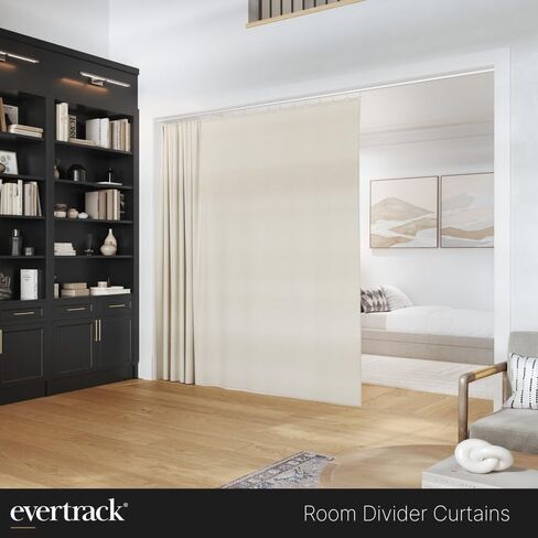 Room Divider Curtains - Blackout Curtains for Ceiling Curtain Track to Divide a Room or Create a Private Space - 100% Opaque Light-Blocking - Handcrafted in The USA - Black, 108" W x 108" H in Saudi Arabia