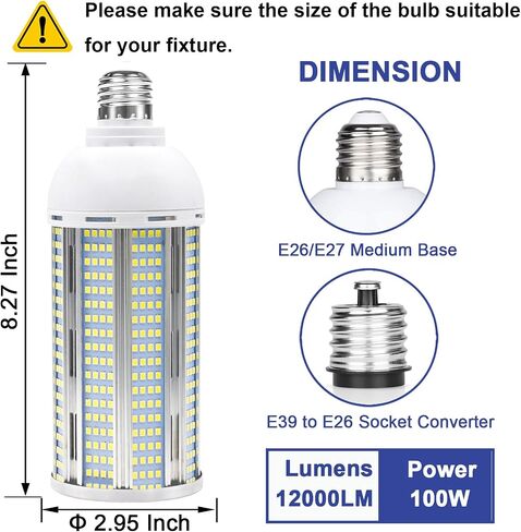 400W ما يعادل LED لمبة ضوء الذرة 6000 لومن LED لمبة الذرة 50W السوبر مشرق 5000K ضوء النهار الأبيض E26 / E27 قاعدة LED لمبة الضوء للمنزل المرآب الإضاءة المرآب الفناء الخلفي مكتب المنزلية in Kuwait