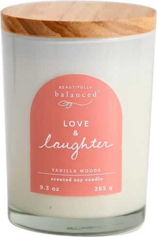 Scented Lidded Glass Soy Candle, Balance + Bliss, 9.3 oz. in Saudi Arabia