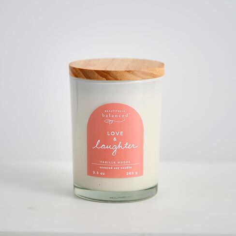 Scented Lidded Glass Soy Candle, Balance + Bliss, 9.3 oz. in Saudi Arabia