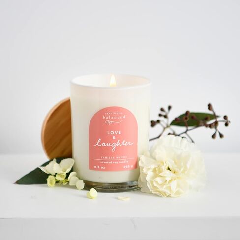 Scented Lidded Glass Soy Candle, Balance + Bliss, 9.3 oz. in Saudi Arabia