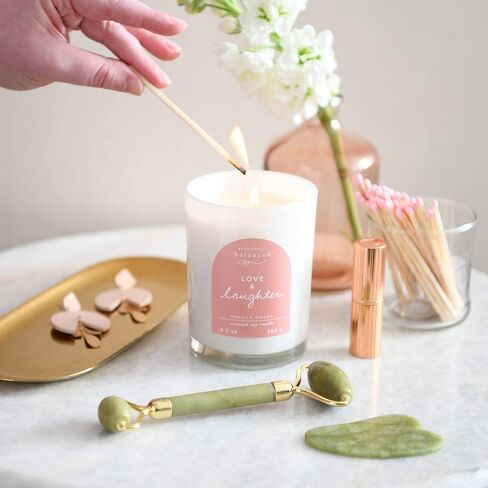 Scented Lidded Glass Soy Candle, Balance + Bliss, 9.3 oz. in Saudi Arabia
