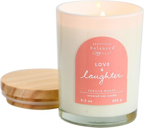 Scented Lidded Glass Soy Candle, Balance + Bliss, 9.3 oz. in Saudi Arabia
