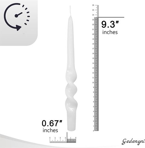 Colorful Candlestick Spiral Taper Candle, Gedengni 7.2inches Handcrafted Twisted Candlesticks Short Taper Candles Unscented Candle Sticks for Wedding Home Dinner Women Gifts,2S-Yellow Orange in Saudi Arabia