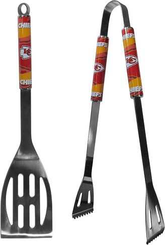 Siskiyou Sports NFL Kansas City Chiefs Unisex 2 pc BBQ Set and Bottle Opener, Team Colors, One Size in Saudi Arabia