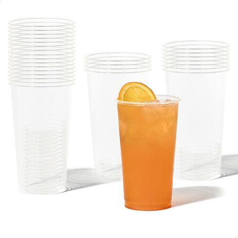 TOSSWARE NATURAL Arena - Plant Based Cups 10 oz Set of 50 - Plastic Alternative Cups for Parties, Bachelorettes, Weddings - Recyclable Clear Cold Cups in Kuwait