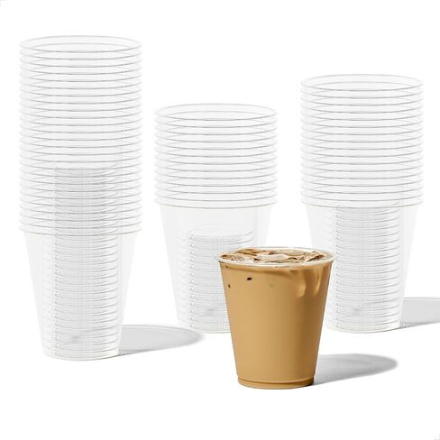 TOSSWARE NATURAL Arena - Plant Based Cups 10 oz Set of 50 - Plastic Alternative Cups for Parties, Bachelorettes, Weddings - Recyclable Clear Cold Cups in Kuwait