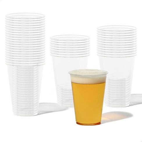 TOSSWARE NATURAL Arena - Plant Based Cups 10 oz Set of 50 - Plastic Alternative Cups for Parties, Bachelorettes, Weddings - Recyclable Clear Cold Cups in Kuwait
