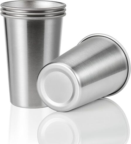 12 Pack 16oz Stainless Steel Pint Cup,Healthy Unbreakable and Stackable,Metal Drinking Glasses in Saudi Arabia