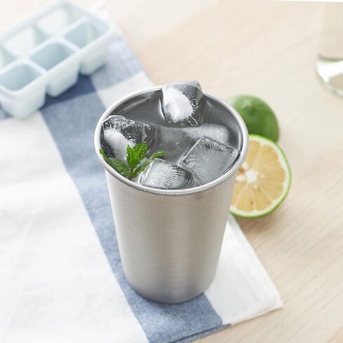 12 Pack 16oz Stainless Steel Pint Cup,Healthy Unbreakable and Stackable,Metal Drinking Glasses in Saudi Arabia