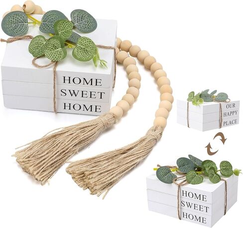 كتب وهمية للديكور، مجموعة كتب زخرفية مكدسة على الوجهين من كتب الديكور والكتب الصناعية لرف الكتب ومدخل الطاولة وديكور حامل التلفزيون عناصر ديكور لغرفة المعيشة in Kuwait