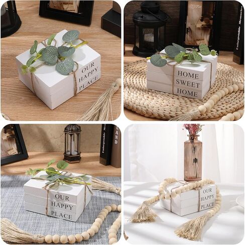 كتب وهمية للديكور، مجموعة كتب زخرفية مكدسة على الوجهين من كتب الديكور والكتب الصناعية لرف الكتب ومدخل الطاولة وديكور حامل التلفزيون عناصر ديكور لغرفة المعيشة in Kuwait