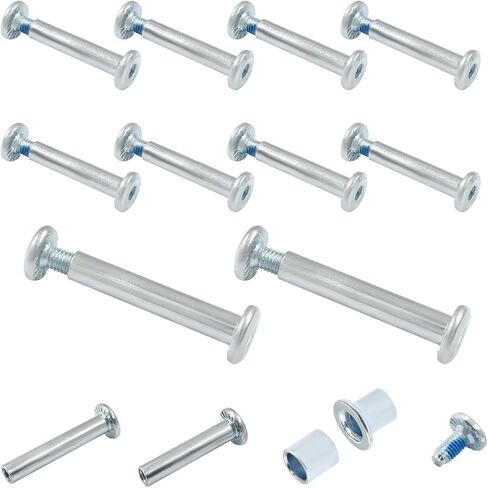 Luomorgo 36 قطعة/1 مجموعة برغي فاصل محور عجلة التزلج المضمنة، 6 مم/15/64 بوصة OD محاور مقبس سداسي للتزلج الأسطواني مع مفتاح ربط M4 Allen in Kuwait