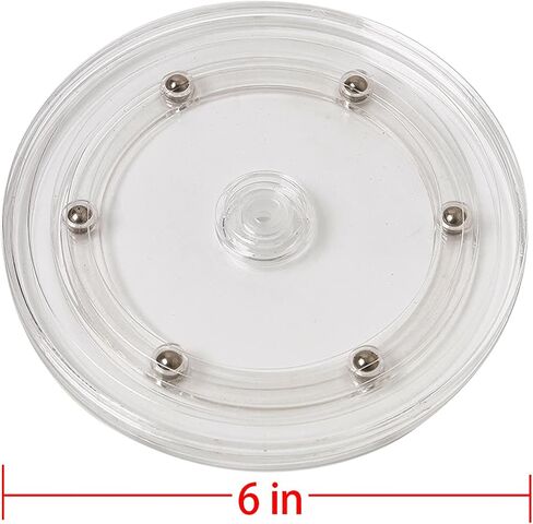 2 Pack 4" Lazy Susan Turntable Acrylic Ball Bearing Rotating Tray for Spice Rack Table Cake Kitchen Pantry Decorating TV Laptop Computer Monitor in Kuwait