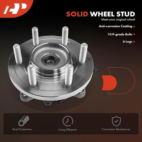 A-Premium Front Wheel Bearing and Hub Assembly with ABS & 6-Lug Compatible with Ford Expedition 2015-2017 & Lincoln Navigator 2015-2017, 4WD Only in Saudi Arabia
