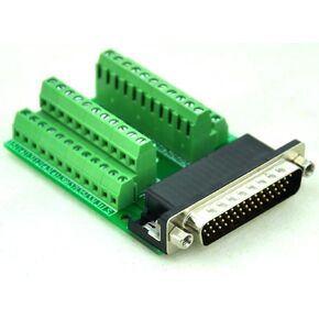 إلكترونيات-صالون زاوية يمنى نحيفة D'SUB DB44HD ذكر رأس لوحة القطع الوحدة الطرفية، موصل DSUB للكتلة الطرفية. in Kuwait