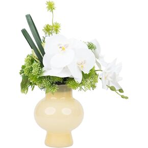LIKE Artificial Flowers in Vase, Faux Flowers Arrangement by Floral Artist, Fake Flowers with Vase Decor Home Office (Peony)