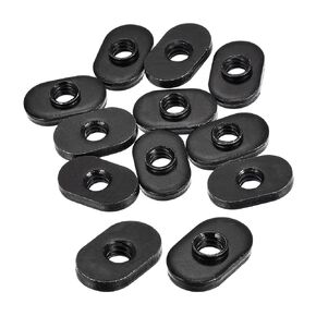 uxcell Centered Hole Sliding T-Nuts, 25Pcs 1/4"-20 Carbon Steel Zinc-Plating Nuts for T Track Extrusions
