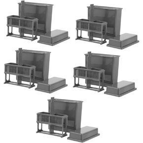 DOITOOL 24 Slots Staining Jar Racks 5 Sets Slides Racks Microscope Kit Experiments Lab Slots Research Laboratory for Storage Staining Grey Plastic Jar Rack Frames Frame and
