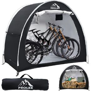 Bike Storage 7.3 x 5ft, Outside Storage Waterproof Oxford Fabric for 4 Bikes, Bike Shed, Garden Sheds & Outdoor Storage, Black