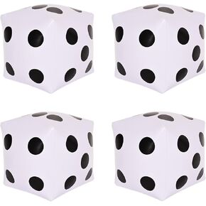Beistle 4 Piece 15" Large Inflatable Dice for Casino Themed Party Decorations